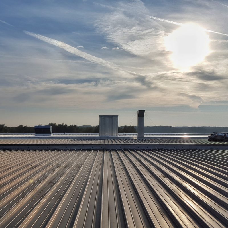 metallic-roof-against-sky